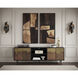 Auburn 72 inch Antique Brass / Black Media Console & Cabinet